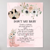 Zeg niet baby Western Cowgirl Rodeo Poster (Voorkant)