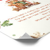 Zeg niet Baby Winter Christmas Baby shower Game Poster (Hoek)