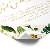 Zeg niet Bruid Wit Goud Bloemen Douche Spel Poster (Hoek)