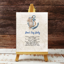 Zeg niet dat baby Ahoy een jongen nautisch thema i Poster