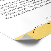 Zeg niet dat Baby-Bumble Bee Baby shower Game Poster (Hoek)