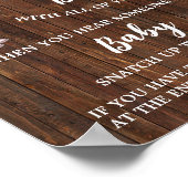 Zeg niet dat Baby Clothespin AA Cowgirl Shower Gam Poster (Hoek)