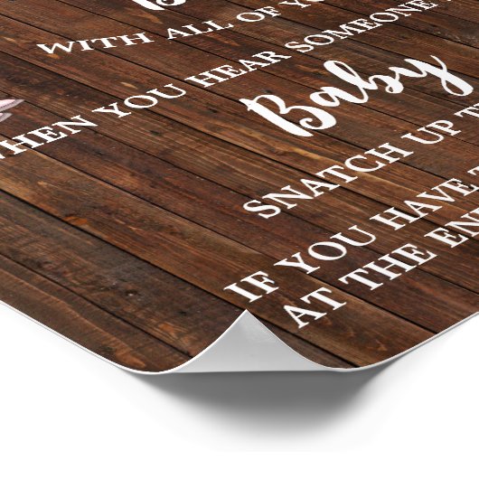 Zeg niet dat Baby Clothespin AA Cowgirl Shower Gam Poster (Hoek)