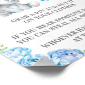 Zeg niet dat Baby Pin Game Elephant Baby Boy Showe Poster (Hoek)