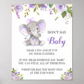 Zeg niet dat Baby Pin Game Elephant Baby Girl Show Poster (Voorkant)