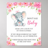 Zeg niet dat Baby Pin Game Elephant Baby Girl Show Poster (Voorkant)