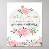 Zeg niet dat baby shower roze herfst roze goud is poster (Voorkant)