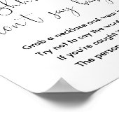 Zeg niet dat baby shower spellen roze gouden florz poster (Hoek)