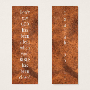 Zeg niet dat GOD SILENT Isaiah 55:11 was Mini Visitekaartjes