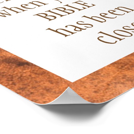 Zeg niet dat GOD SILENT Isaiah 55:11 was Poster (Hoek)