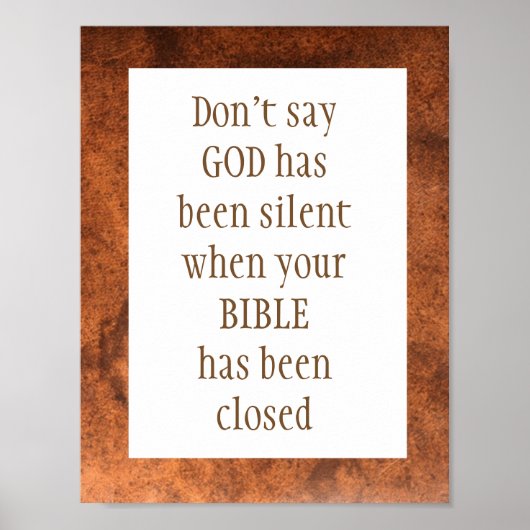 Zeg niet dat GOD SILENT Isaiah 55:11 was Poster (Voorkant)