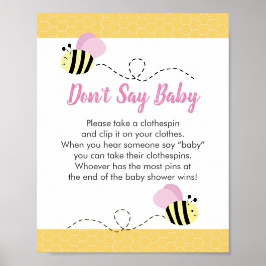 Zeg niet dat het Poster van het Baby Bumble Bee Ba (Voorkant)