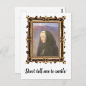 "Zeg niet dat ik moet glimlachen" Feministisch Bri Briefkaart (Voorkant / Achterkant)