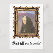 "Zeg niet dat ik moet glimlachen" Feministisch Bri Briefkaart (Voorkant)