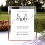 Zeg niet tegen de minimalistische kalligrafie van  poster<br><div class="desc">Dit gemakkelijk teken van het douchespel kenmerkt een manuscriptrubriek en uw douanetekst. Gebruik de vorm van de sjabloon om uw verpersoonlijking toe te voegen en om het even welke tekst te veranderen</div>