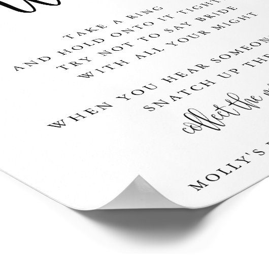 Zeg niet tegen de minimalistische kalligrafie van  poster (Hoek)