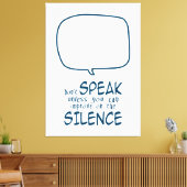 Zeg niets canvas afdruk (Insitu (Woonkamer))