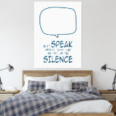 Zeg niets canvas afdruk (Insitu (Slaapkamer))