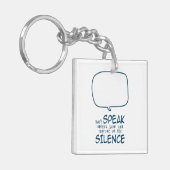 Zeg niets sleutelhanger (Voorkant Links)