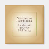 Zeg nooit dat ik niet zong magneet (Voorkant)