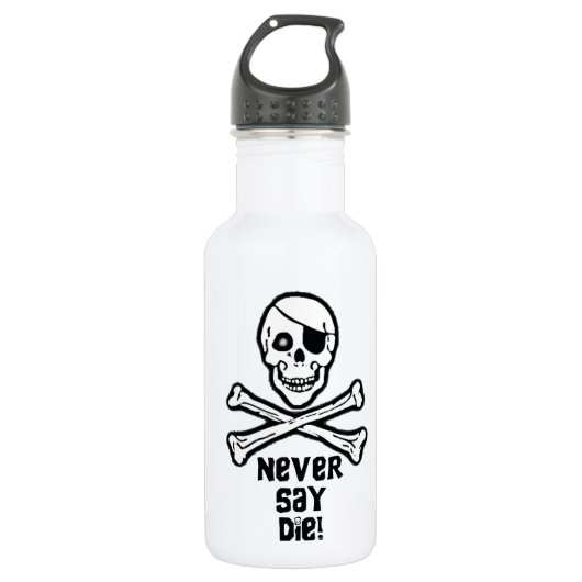 Zeg nooit die zwarte tekst waterfles (Voorkant)