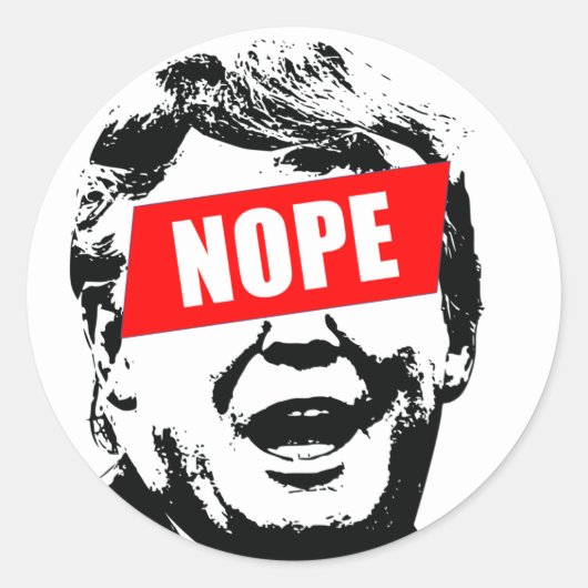 Zeg "Nope" tegen Trump Sticker (Voorkant)