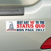 Zeg Nr. aan Status Quo Bumpersticker (Op auto)