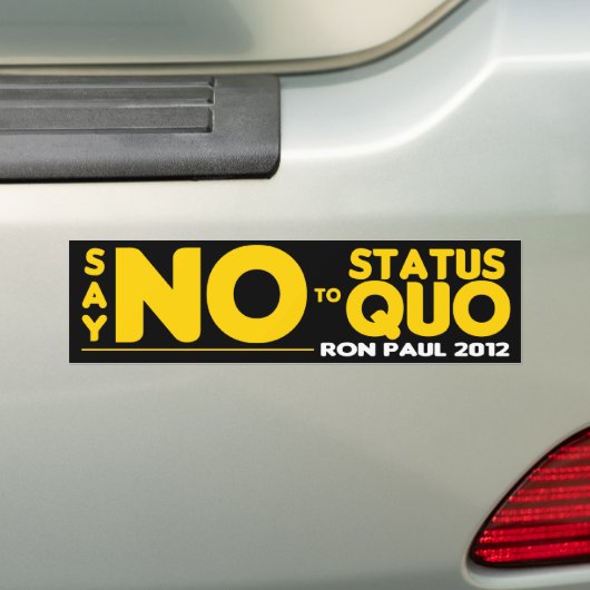 Zeg Nr. aan Status Quo Bumpersticker (Op auto)