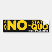 Zeg Nr. aan Status Quo Bumpersticker (Voorkant)