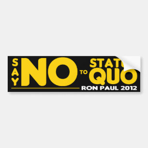 Zeg Nr. aan Status Quo Bumpersticker