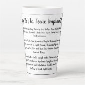 Zeg Nr. Toxische Mok van de Koffie van Implantaten (Voorkant)