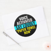 Zeg nu papieren handdoek - Voice Activated Sticker (Envelop)