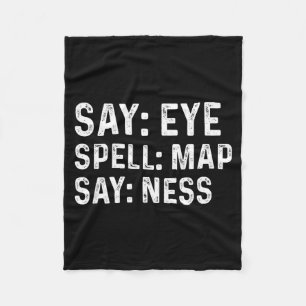 Zeg Oog Spel Kaart Zeg Ness Grappige Grap Prankste Fleece Deken