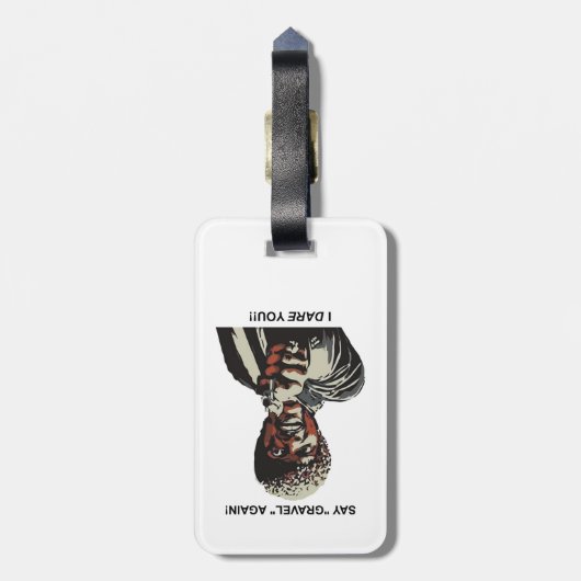 Zeg opnieuw grind als ik ben dat je fietst. bagagelabel (Achterkant verticaal)