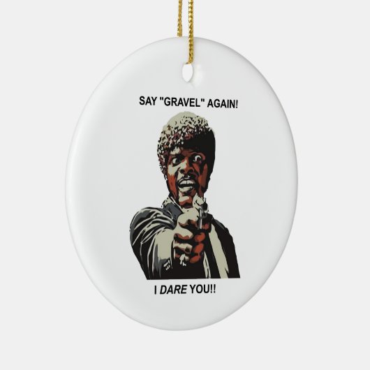 Zeg opnieuw grind als ik ben dat je fietst. keramisch ornament (Rechts)
