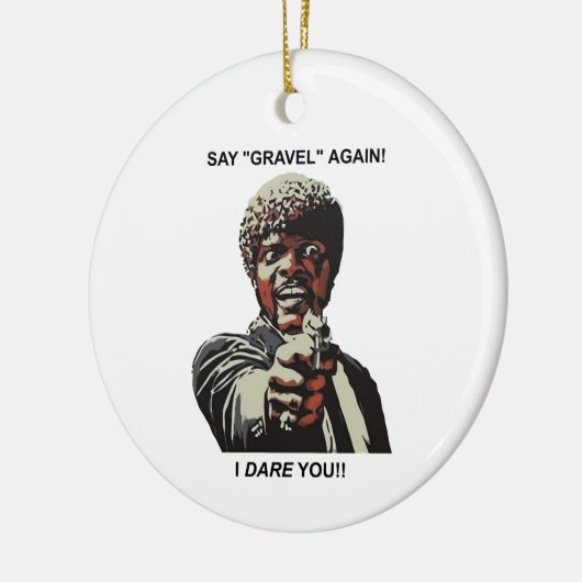 Zeg opnieuw grind als ik ben dat je fietst. keramisch ornament (Links)