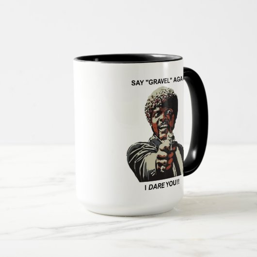 Zeg opnieuw grind als ik ben dat je fietst. mok (Voorkant rechts)