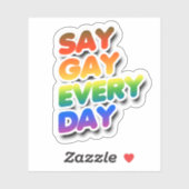 Zeg Regenboog Elke Dag Sticker (Vel)