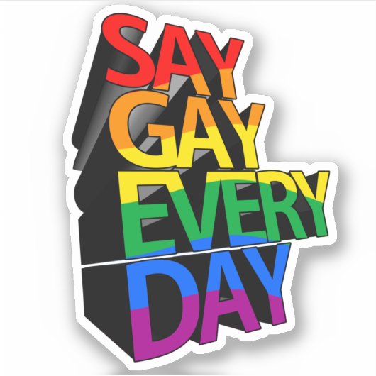 ZEG ROZE ELKE DAG STICKER (Voorkant)