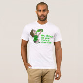Zeg tegen je moeder dat ze traag is t-shirt (Voorkant volledig)