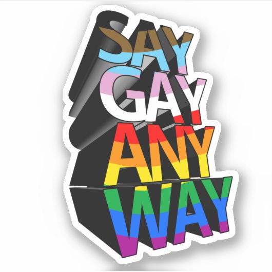 ZEG TOCH GAY STICKER (Voorkant)