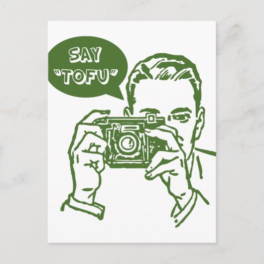 Zeg Tofu Briefkaart (Voorkant)