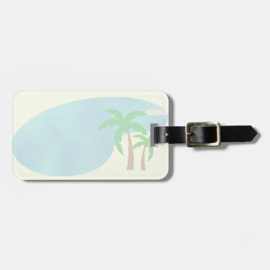 Zeg Vacation Retro Art Fun Nostalgia Bagagelabel (Voorkant horizontaal)