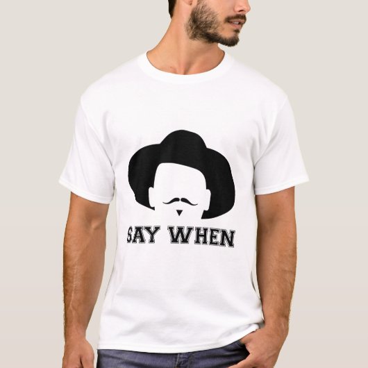 ZEG WANNEER, grappige grafsteen doc holliday Fan l T-shirt (Voorkant)