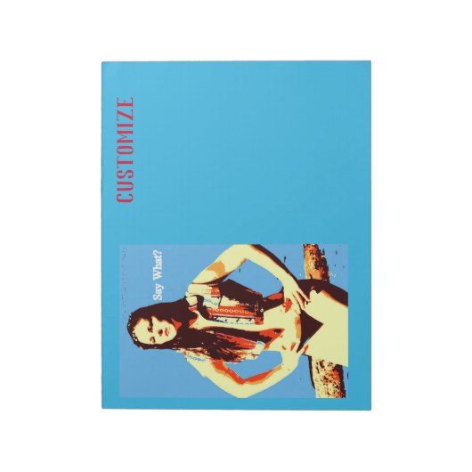 Zeg wat het bikini meisje Thunder_Cove is Notitieblok (Linkerzijde)