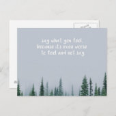 Zeg wat je voelt briefkaart (Voorkant / Achterkant)