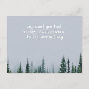 Zeg wat je voelt briefkaart