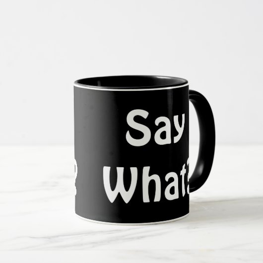 Zeg wat? Koffiebeker. Mok (Voorkant rechts)