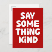 Zeg wat voor soort dingen briefkaart (Voorkant / Achterkant)