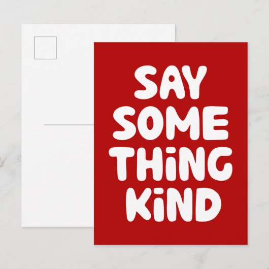 Zeg wat voor soort dingen briefkaart (Voorkant / Achterkant)